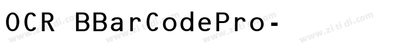 OCR BBarCodePro字体转换